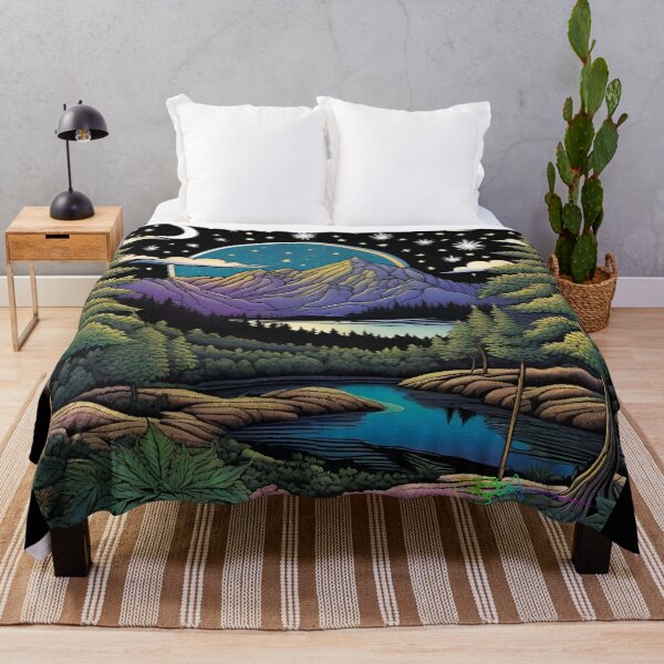 Item preview, Hippie Mountain Landscapes - Moonlit Night Magic 3 designed and sold by Benito Del Ray.