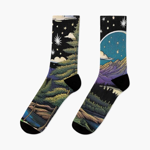 Item preview, Hippie Mountain Landscapes - Moonlit Night Magic 3 designed and sold by Benito Del Ray.