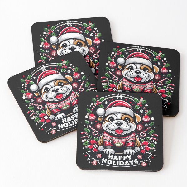 Item preview, English Bulldog Christmas Celebration Design - Bulldog's Festive Holiday designed and sold by Jurady.