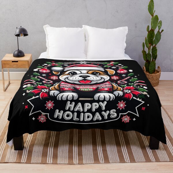 Item preview, English Bulldog Christmas Celebration Design - Bulldog's Festive Holiday designed and sold by Jurady.