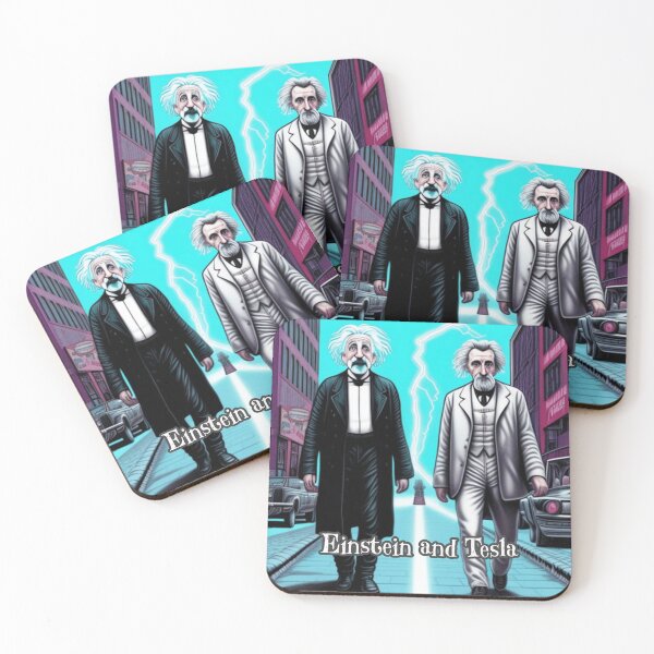 Item preview, Einstein and Tesla  designed and sold by Roxburylane.