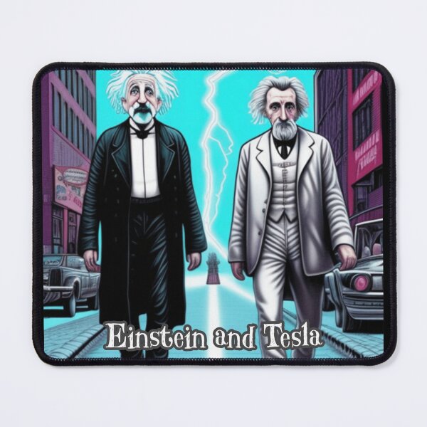 Item preview, Einstein and Tesla designed and sold by Roxburylane.