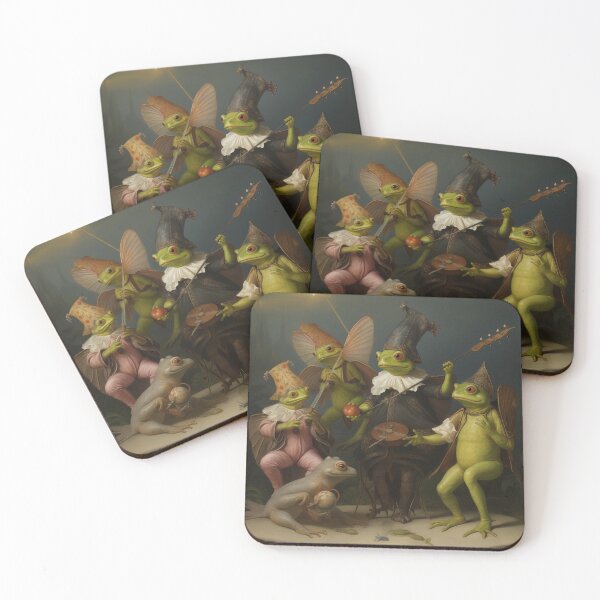 Item preview, Enchanting Renaissance Frogs and Toads with Fairy Wings Art designed and sold by BoldDuck.