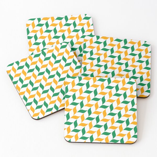 Item preview, Yellow Green Leaf-like Waves Lines Plant Motifs Curves Lively Organic Nature-Inspired Fresh Pattern designed and sold by PenguinForests.