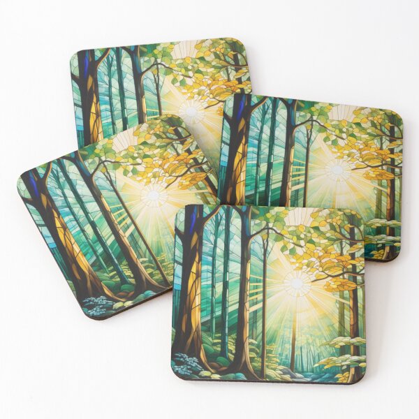 Item preview, Enchanted Forest: Stained Glass Nature Design designed and sold by Culture2Design.