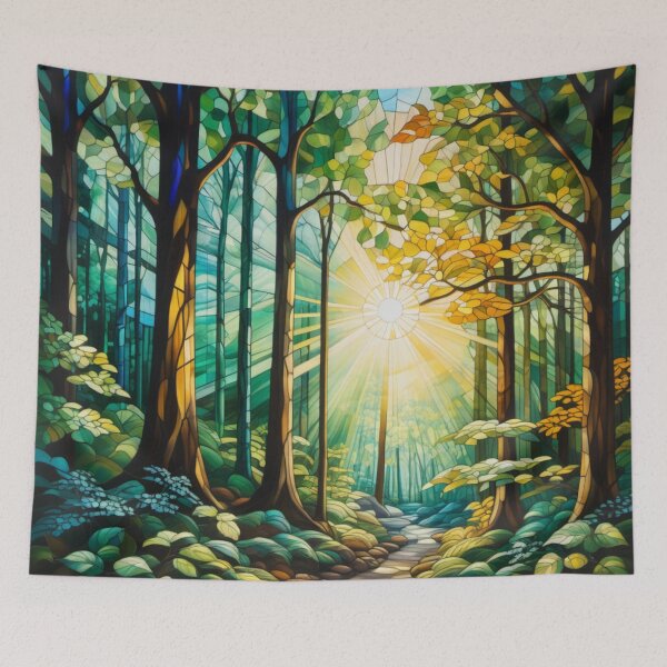 Item preview, Enchanted Forest: Stained Glass Nature Design designed and sold by Culture2Design.