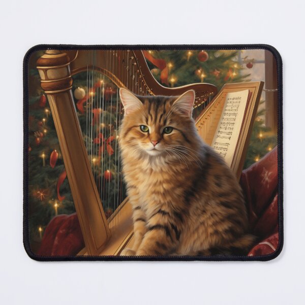 Item preview, Catsody in Red: A Harpist's Holiday Muse designed and sold by DeenaDee.