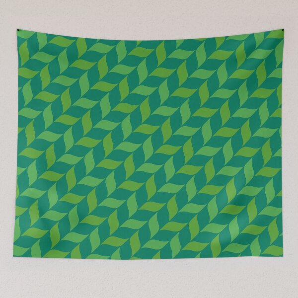 Item preview, Deep Olive Green Braided Wave Ribbon Curve Diagonal Lines Foliage Tropics Jungle Nature-Inspired Forrest Pattern designed and sold by PenguinForests.