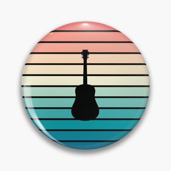 Item preview, Retro Sunset Acoustic Guitar Silhouette designed and sold by JPareDesign.