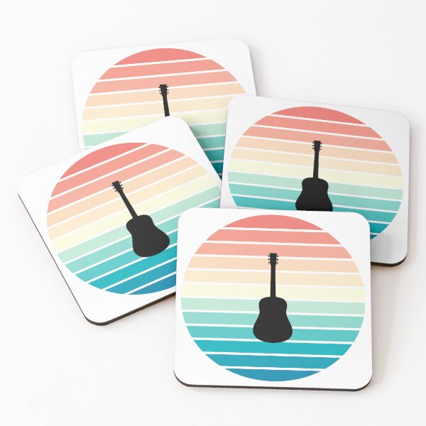 Item preview, Retro Sunset Acoustic Guitar Silhouette designed and sold by JPareDesign.