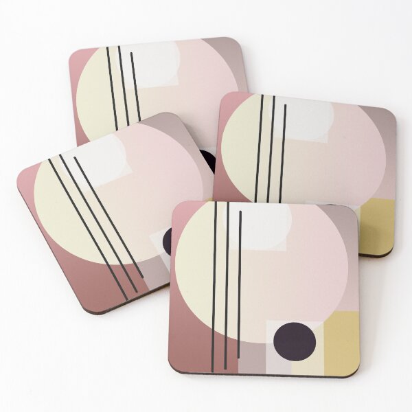Item preview, MidCentury Modern Inspired Abstract Boho Neutral Rose, Gold, Taupe Colors designed and sold by Kizzydesign.