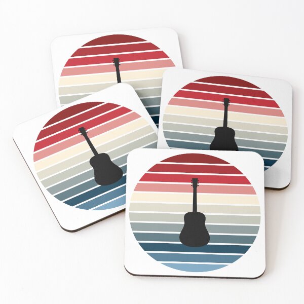 Item preview, Retro Sunset Acoustic Guitar Silhouette designed and sold by JPareDesign.