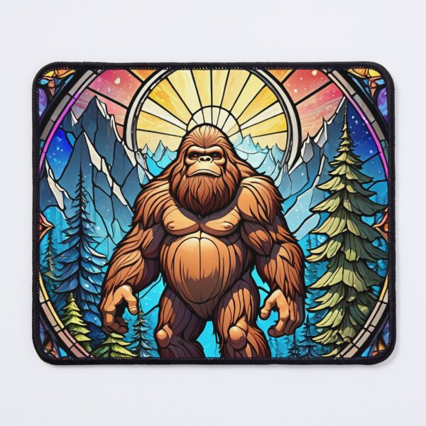 Item preview, Sunrise illuminates Bigfoot in stunning stained glass designed and sold by MoonShroomPrint.