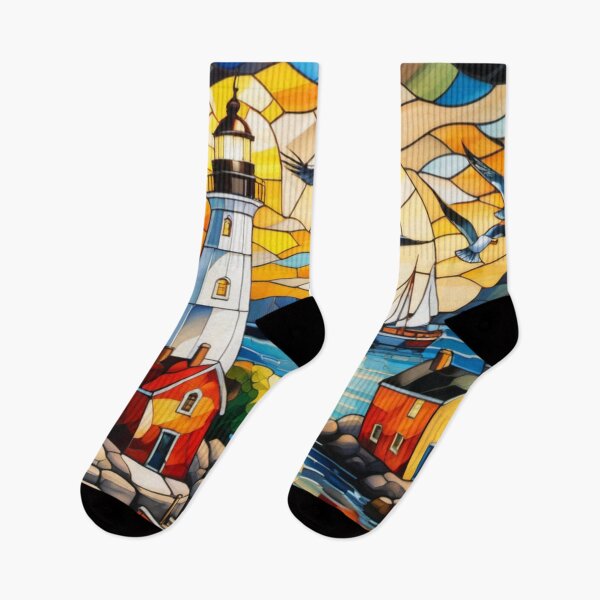 Item preview, Harbor Harmony: Stained Glass Maritime Design designed and sold by Culture2Design.