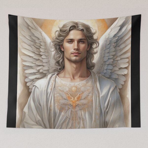 Item preview, Christian Baptism Gifts - Christian Art of Beautiful Angel designed and sold by HeavenArtStudio.