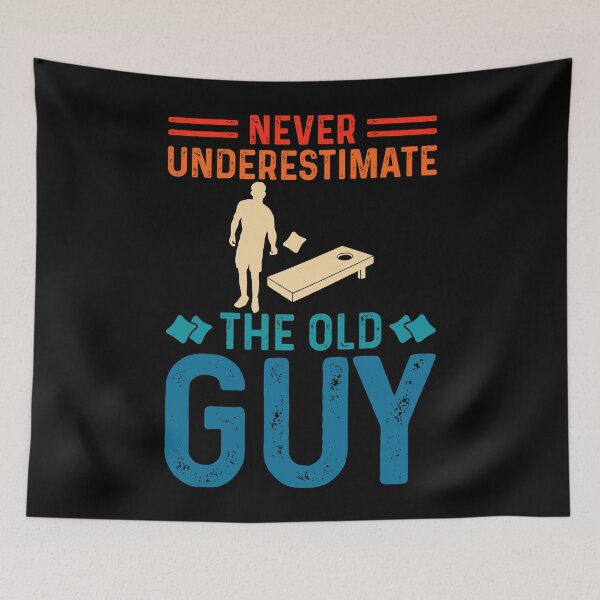 Item preview, Never Underestimate The Old Guy Retro Design - Baggo Team Bean Bag Toss Game - Funny Cornhole Player Vintage designed and sold by naworas.