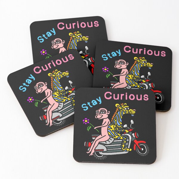 Item preview, Stay Curious Animals on Motorcycle designed and sold by NOTSNIW ART.