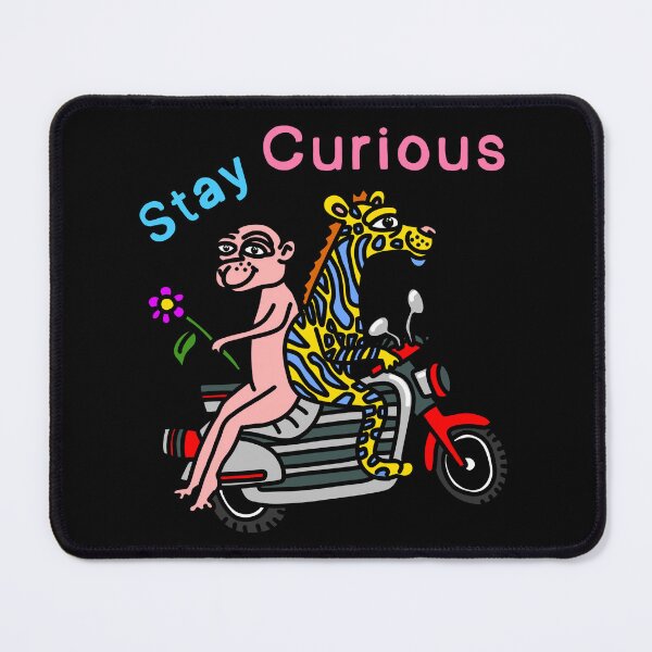 Item preview, Stay Curious Animals on Motorcycle designed and sold by NOTSNIW ART.