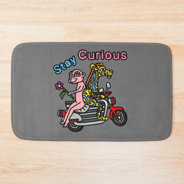 Item preview, Stay Curious Animals on Motorcycle designed and sold by NOTSNIW ART.