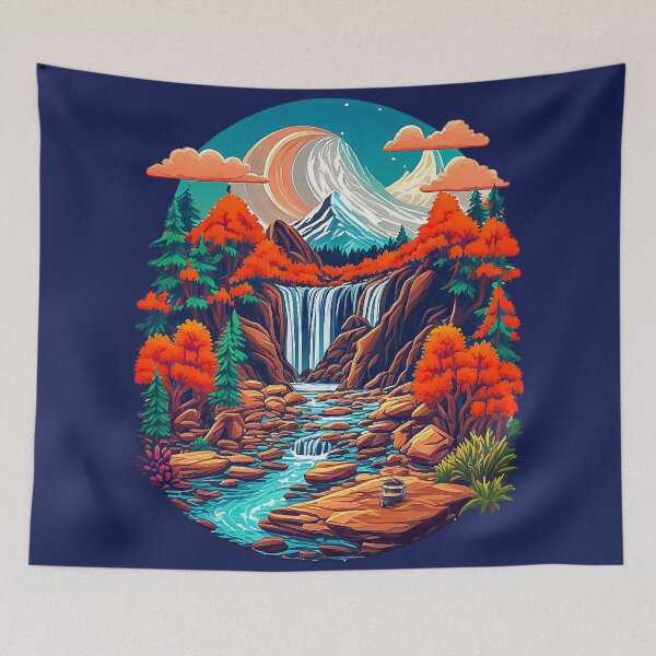 Item preview, Majestic night sky over snow-capped mountains designed and sold by Minpadesign.