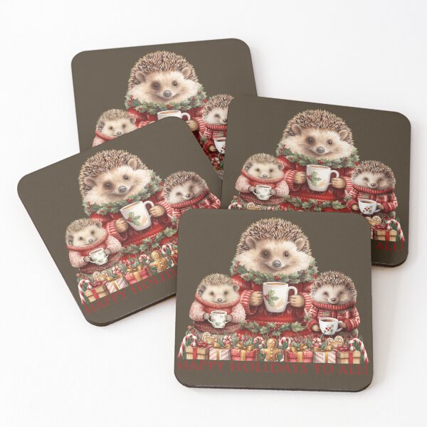 Item preview, Happy holidays to all (hedgehogs) designed and sold by Lisa Weber.