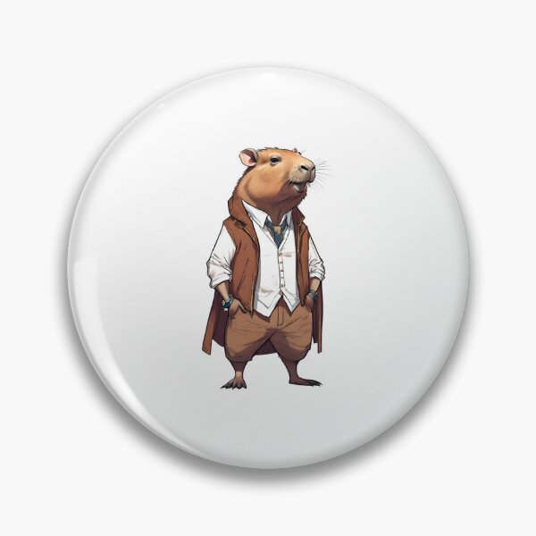 Item preview, Cute drip Capybara with luxury streetwear clothes designed and sold by ExtraSilver.