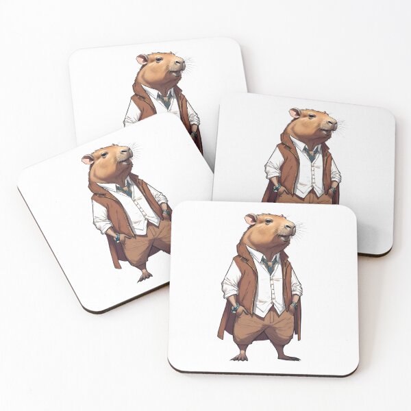 Item preview, Cute drip Capybara with luxury streetwear clothes designed and sold by ExtraSilver.