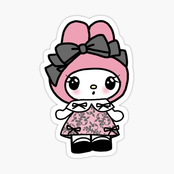 My Melody Bow  Sticker for Sale by Alyssa Slusher