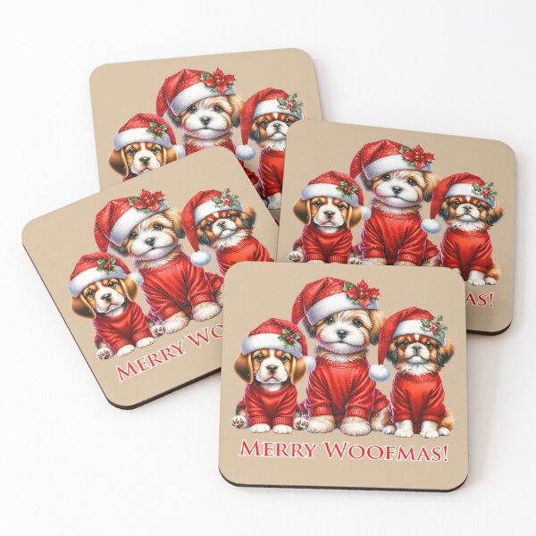 Item preview, Merry Woofmas (puppys) designed and sold by Lisa Weber.