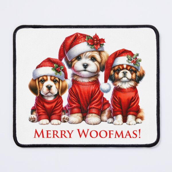 Item preview, Merry Woofmas (puppys) designed and sold by Lisa Weber.