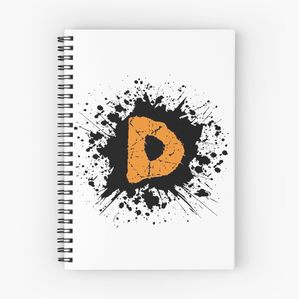 Item preview, Monogram D Grunge Black Grunge Splatter designed and sold by simplymonogram.