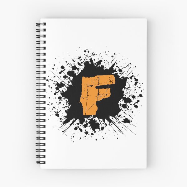 Item preview, Monogram F Grunge Black Grunge Splatter designed and sold by simplymonogram.