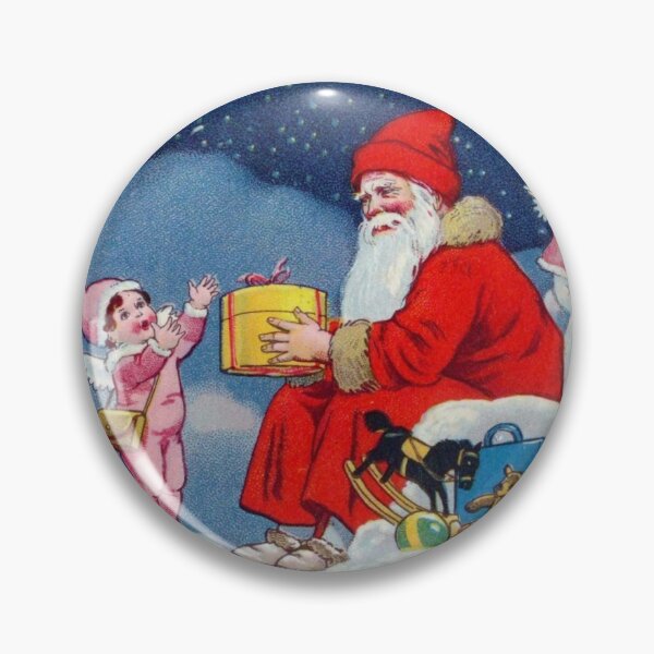 Item preview, Santa vintage Christmas card Weihnachtskarte vintage Xmas greeting card designed and sold by LaundrySalt.