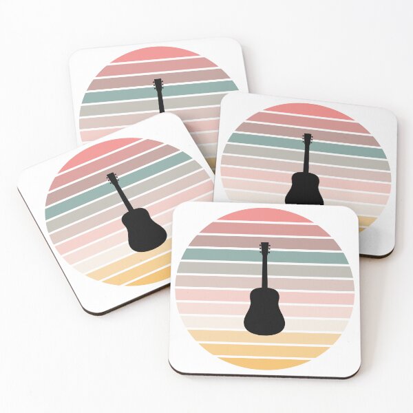 Item preview, Retro Sunset Acoustic Guitar Silhouette designed and sold by JPareDesign.