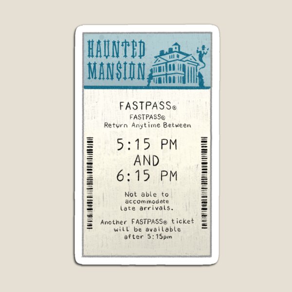 Vista previa del artículo con la obra «Fastpass de la mansión encantada», diseñado y vendido por Ohmera.