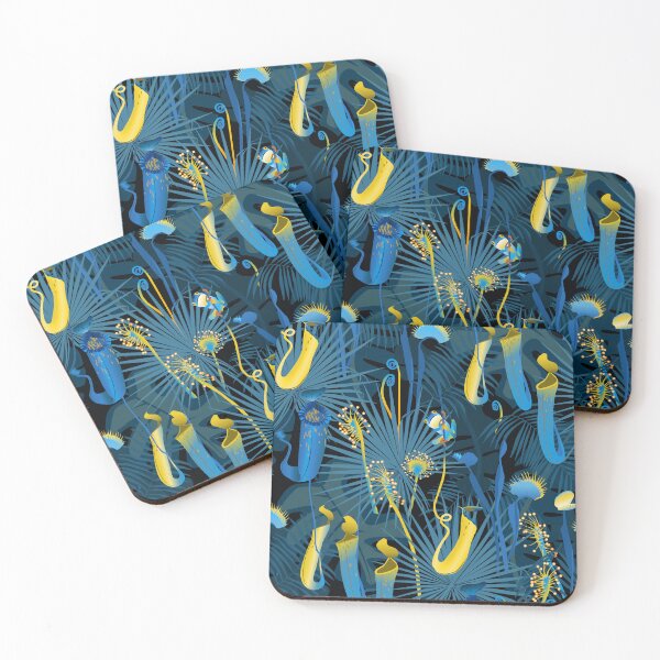 Item preview, nocturnal carnivorous flora - blue-yellow designed and sold by kobyakov.