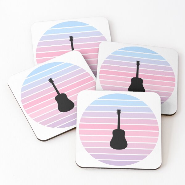 Item preview, Retro Sunset Acoustic Guitar Silhouette designed and sold by JPareDesign.