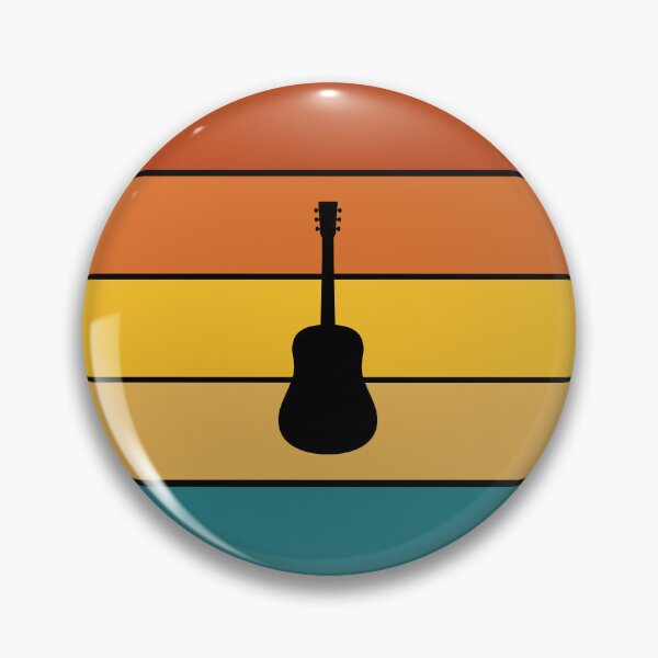 Item preview, Retro Sunset Acoustic Guitar Silhouette designed and sold by JPareDesign.