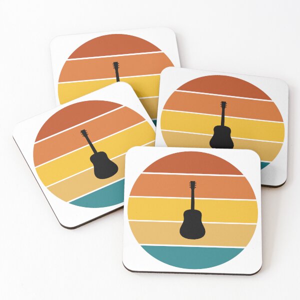 Item preview, Retro Sunset Acoustic Guitar Silhouette designed and sold by JPareDesign.