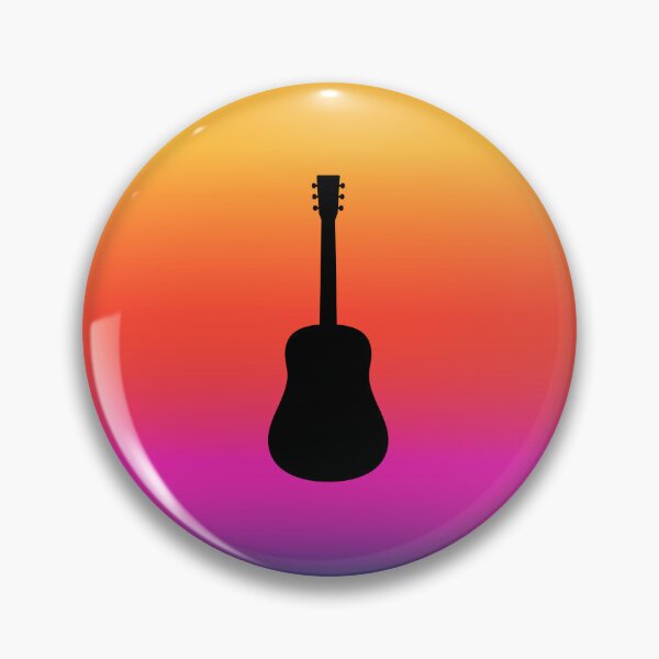 Item preview, Retro Sunset Acoustic Guitar Silhouette designed and sold by JPareDesign.