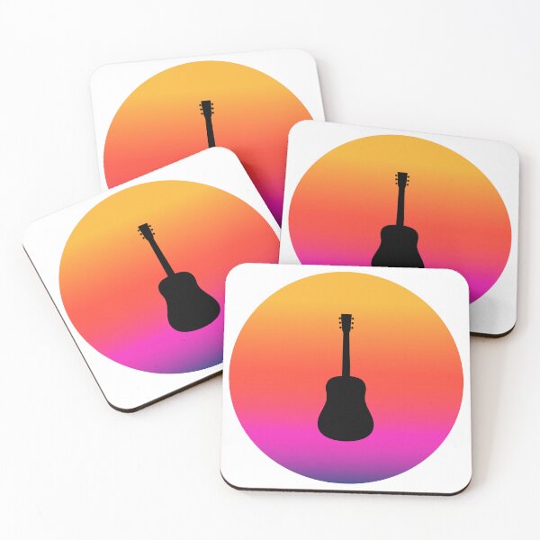 Item preview, Retro Sunset Acoustic Guitar Silhouette designed and sold by JPareDesign.