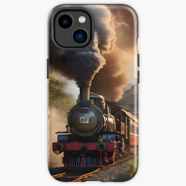 Painting train coming out of the tunnel iPhone Tough Case