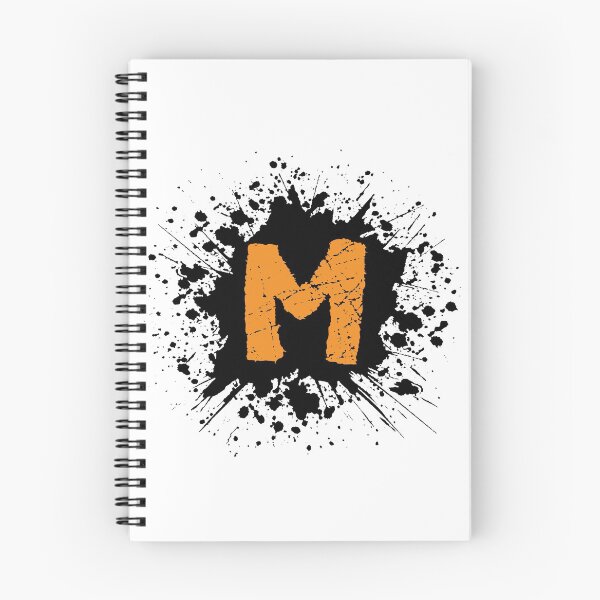 Item preview, Monogram M Grunge Black Grunge Splatter designed and sold by simplymonogram.