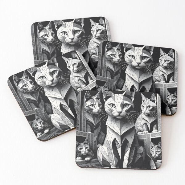 Item preview, Escher's Optical Illusion and Endless Walls and Stairs with Cats Impossible Construction designed and sold by Butler in the Home.