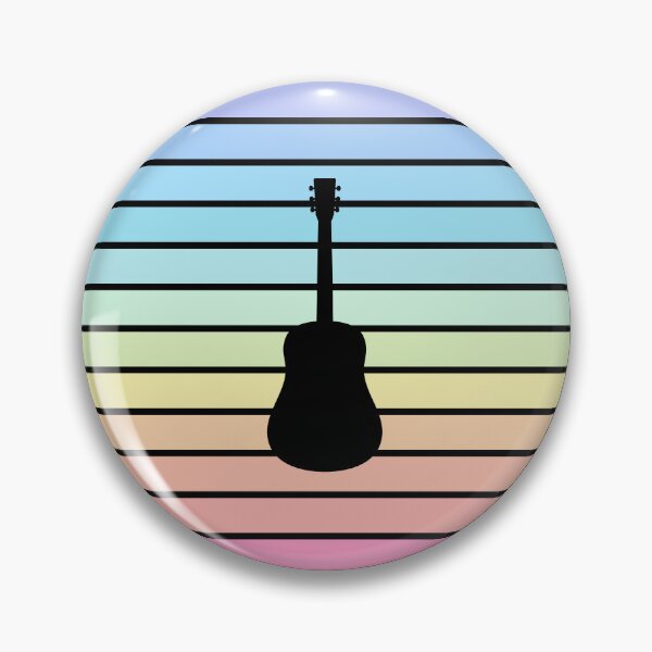 Item preview, Retro Sunset Acoustic Guitar Silhouette designed and sold by JPareDesign.