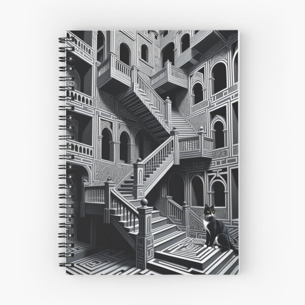 Item preview, Escher's Optical Illusion and Endless Walls and Stairs with Cats Impossible Construction designed and sold by Butler in the Home.