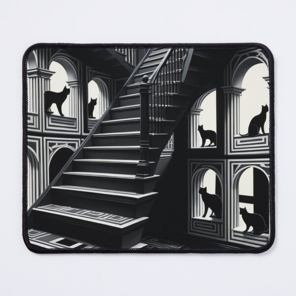 Item preview, Escher's Optical Illusion and Endless Walls and Stairs with Cats Impossible Construction designed and sold by Butler in the Home.