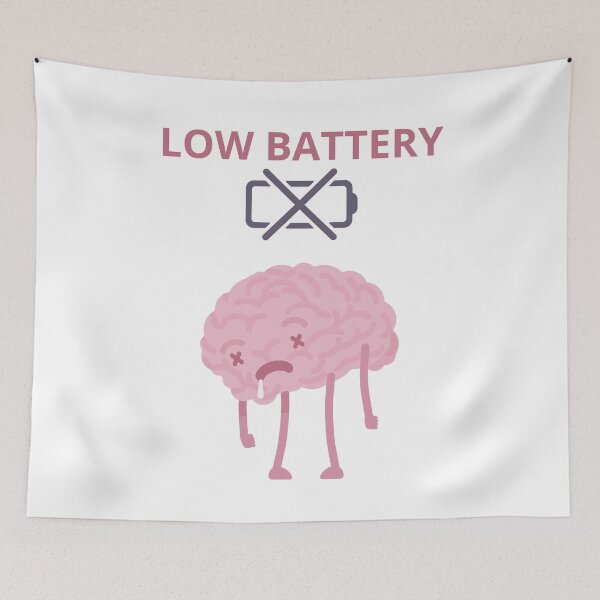 Item preview, Low Battery Mood - Energy Level Warning - Low Battery Alert designed and sold by ArtSculpt.