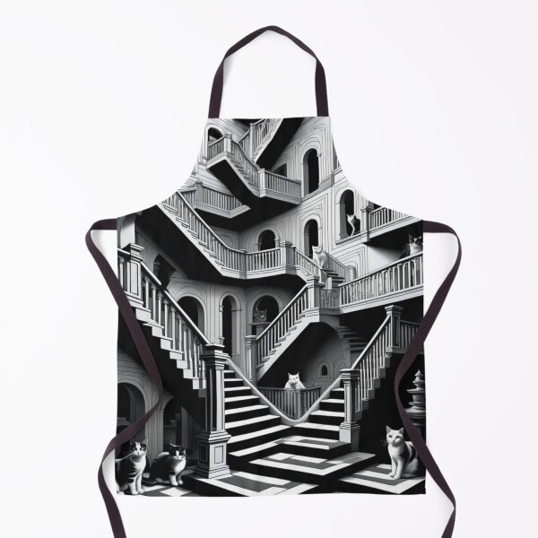 Item preview, Escher's Optical Illusion and Endless Walls and Stairs with Cats Impossible Construction designed and sold by Butler in the Home.