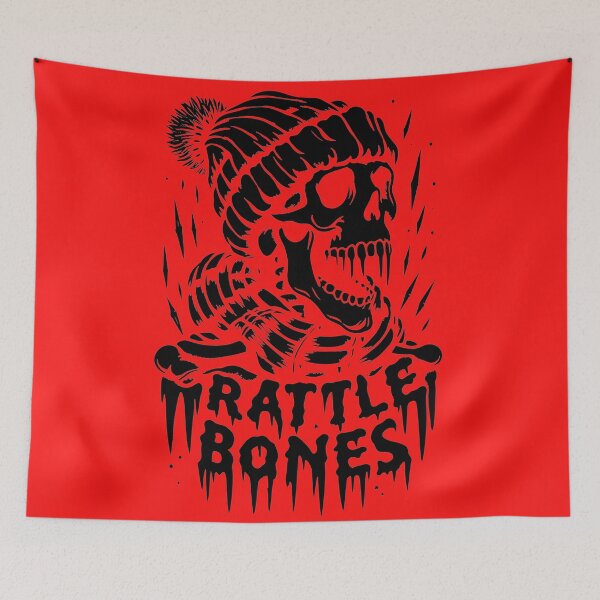 Item preview, Rattle Bones Christmas Skeleton Festive Black design designed and sold by SideKickCreates.